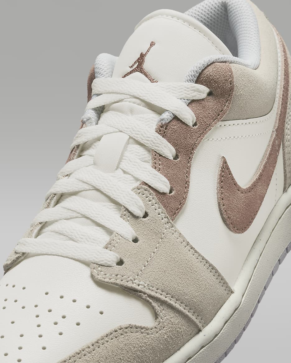 Air jordan 1 low beige suede deals
